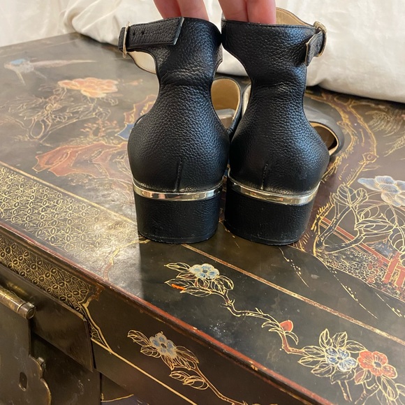 Nine West Open Toe Ankle Strap Chunky Heeled Sandals - Picture 5 of 8